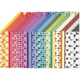 Papier Cartonné Color Bar, A4, feuille 210x297 mm, 250 gr, 16 flles ass./ 1 Pq. [HOB-26320]