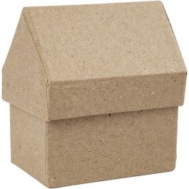 Schachteln in Hausform, H 10,5 cm, Größe 6x8,5 cm, 4 Stk/ 1 Pck [HOB-264680]