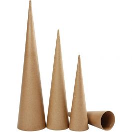 Cônes Hauts, H : 30-40-50 cm, d 8-9-11,5 cm, 3 pièces/ 1 Pq. [HOB-265040]