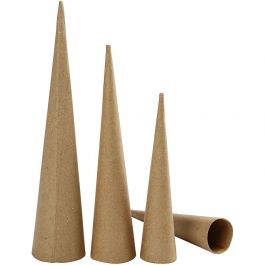 Cônes Hauts, H : 20-25-30 cm, d 4-5-6 cm, 3 pièces/ 1 Pq. [HOB-265050]