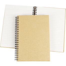 Carnet à spirales, A5, feuille 148x210 mm, 60 gr, brun, 1 pièce [HOB-265540]