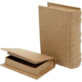 Schachtel in Buchform, Größe 8x11,5x2,5 cm, 2 Stk/ 1 Set [HOB-265661]