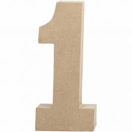Zahl, 1, H 20,5 cm, B 9,5 cm, Dicke 2,5 cm, 1 Stk [HOB-26629]