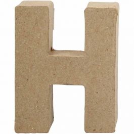 Lettre, H, H : 10 cm, L : 7,6 cm, ép. 1,7 cm, 1 pièce [HOB-26646]