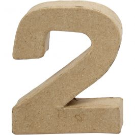 Chiffre, 2, H : 10 cm, L : 8,3 cm, ép. 1,7 cm, 1 pièce [HOB-26669]