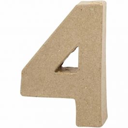 Chiffre, 4, H : 10 cm, L : 6,8 cm, ép. 1,7 cm, 1 pièce [HOB-26671]