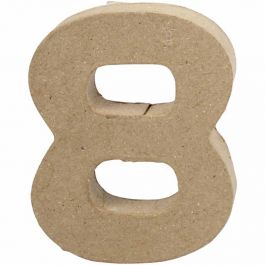 Chiffre, 8, H : 10 cm, L : 7,6 cm, ép. 1,7 cm, 1 pièce [HOB-26675]