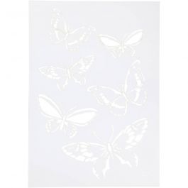 Pochoir, Papillons, A4, feuille 210x297 mm, 1 pièce [HOB-26973]