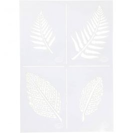 Pochoir, Feuilles, A4, feuille 210x297 mm, 1 pièce [HOB-26974]