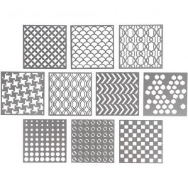 Pochoir, dim. 15x15 cm, ép. 0,31 mm, 10 flles/ 1 Pq. [HOB-27090]