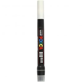 Marqueur Posca, dim. PCF350, trait 1-10 mm, pinceau, blanc, 1 pièce [HOB-271052]