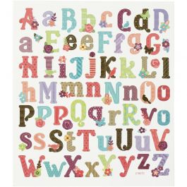 Sticker, Alphabet, Blatt 15x16,5 cm, 1 Bl. [HOB-27190]