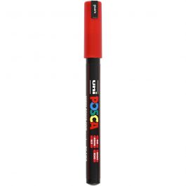 Feutre Posca, dim. PC-1MR, trait 0,7 mm, extra fin, rouge, 1 pièce [HOB-272040]