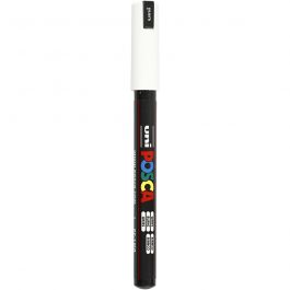 Feutre Posca, dim. PC-1MR, trait 0,7 mm, extra fin, blanc, 1 pièce [HOB-272052]
