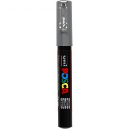 Posca Marker , Nr. PC-1M, Strichstärke 0,7 mm, extrafein, Silber, 1 Stk [HOB-273805]