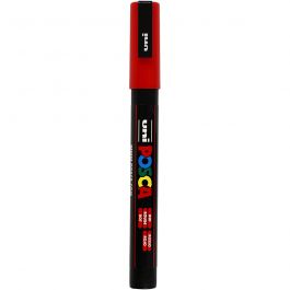 Feutre Posca, dim. PC-3M, trait 0,9-1,3 mm, fin, rouge, 1 pièce [HOB-274040]