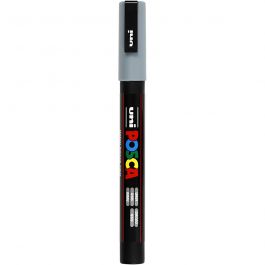Feutre Posca, dim. PC-3M, trait 0,9-1,3 mm, fin, gris, 1 pièce [HOB-274095]