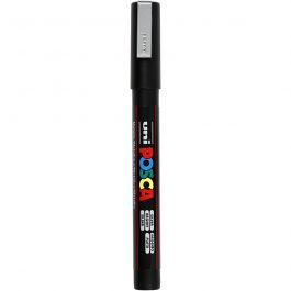 Feutre Posca, dim. PC-3M, trait 0,9-1,3 mm, fin, argent, 1 pièce [HOB-274805]