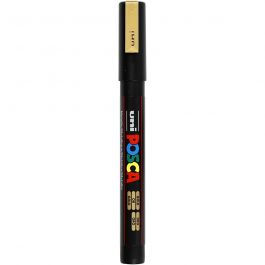 Feutre Posca, dim. PC-3M, trait 0,9-1,3 mm, fin, or, 1 pièce [HOB-274810]