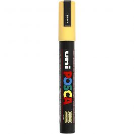 Feutre Posca, dim. PC-5M, trait 2,5 mm, moyen, jaune paille, 1 pièce [HOB-276038]
