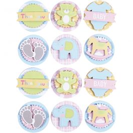 3D-Sticker Baby, Baby, D 35 mm, Dicke 5 mm, 1 Bl. [HOB-27693]