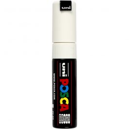 Feutre Posca, dim. PC-8K, trait 8 mm, large, blanc, 1 pièce [HOB-278052]