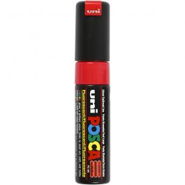 Feutre Posca, dim. PC-8K, trait 8 mm, large, rouge fluo, 1 pièce [HOB-278740]