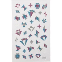 Autocollants à paillettes, diamants, feuille 10x16 cm, 1 flles [HOB-280021]