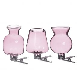 Vases sur pinces assortis de 3 pièces Rose (1 pièce.) [IFS-28094]