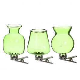 Vases sur pinces assortiment de 3 pièces Vert (1 pièce.) [IFS-28095]