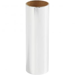 Film décoratif, L : 15,5 cm, ép. 0,02 mm, argent, 50 cm/ 1 rouleau [HOB-283560]