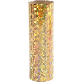 Film décoratif, L : 15,5 cm, ép. 0,02 mm, or, 50 cm/ 1 rouleau [HOB-283568]