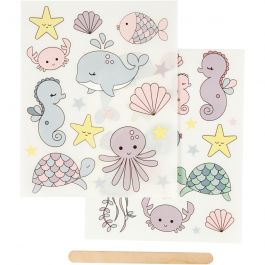 Rub-on Stickers, Meer, Blatt 12,2x15,3 cm, 1 Pck [HOB-283965]