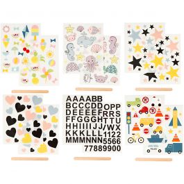Rub-on Sticker, 12,2x15,3 cm, 12 Bl./ 1 Pck [HOB-283969]