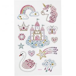 Diamant-Sticker, Einhorn-Welt, Blatt 10x16 cm, 1 Bl. [HOB-284032]