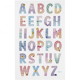 Diamant-Sticker, Alphabet, Blatt 10x16 cm, 1 Bl. [HOB-284035]