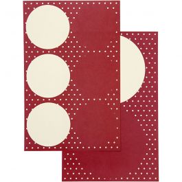 Stickers, d 4+6,5 cm, feuille 9x14 cm, 4 flles ass./ 1 Pq. [HOB-28501]