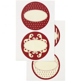 Stickers, d 6,5 cm, feuille 9x14 cm, 4 flles ass./ 1 Pq. [HOB-28505]