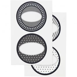 Sticker, D 4 cm, Blatt 9x14 cm, 4 Bl. sort./ 1 Pck [HOB-28509]