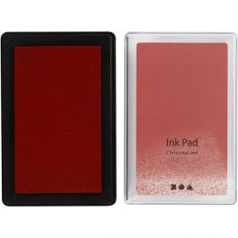 Tampon encreur , H : 2 cm, dim. 9x6 cm, rouge cerise, 1 pièce [HOB-285336]