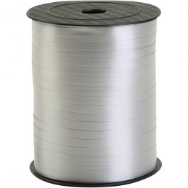 Kräuselband, B 5 mm, Silber, 400 m/ 1 Rolle [HOB-557488]