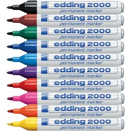 Marqueurs Edding, dim. 2000, trait 1,5-3 mm, ass. de couleurs, 10 pièces/ 1 Pq. [HOB-352090]
