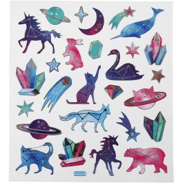Sticker, Sternzeichen-Tiere, Blatt 15x16,5 cm, 1 Bl. [HOB-29044]