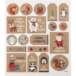 Sticker, Weihnachtssticker, Blatt 15x16,5 cm, 1 Bl. [HOB-29045]