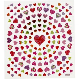 Sticker, Kleine Herzen, Blatt 15x16,5 cm, 1 Bl. [HOB-29064]