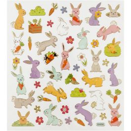 Sticker, Osterhase, Blatt 15x16,5 cm, 1 Bl. [HOB-29065]