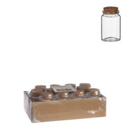 Flacon en verre avec bouchon Ø4.5cm 7.5cm de haut (12 pièces.) [IFS-29145]