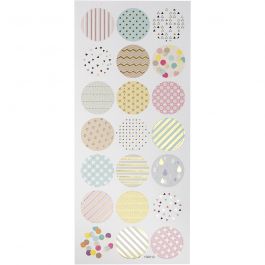 Autocollants pastels, pastels, feuille 10x23 cm, 1 flles [HOB-29159]