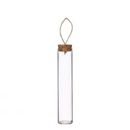 Tube à essai avec bouchon liège et corde Ø3cm et 15cm de haut (6 pièces.) [IFS-29163]