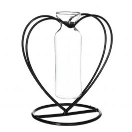 Cœur en métal avec tube Ø10 h.10,5 cm (6 pcs) [IFS-29293]